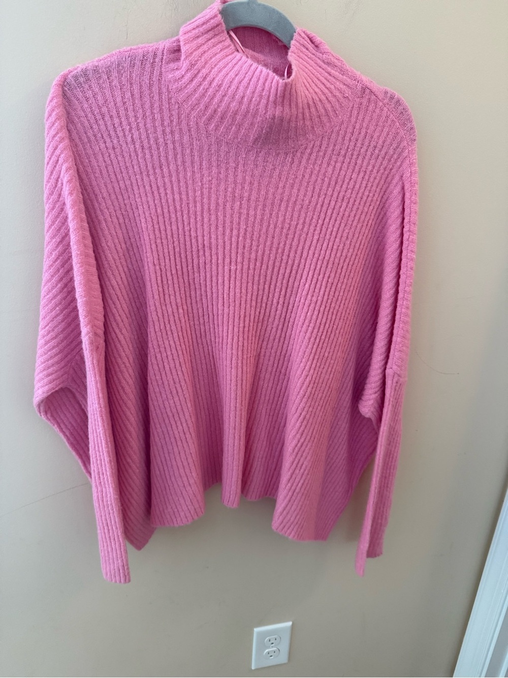 easel ribbed oversized slouchy pink sweater size small NwT